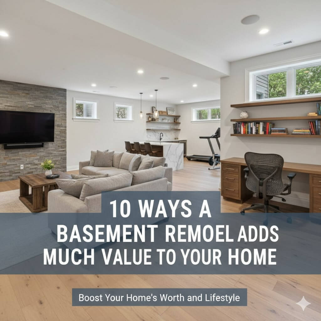 10 Ways a Basement Remodel Adds Much Value to Your Home