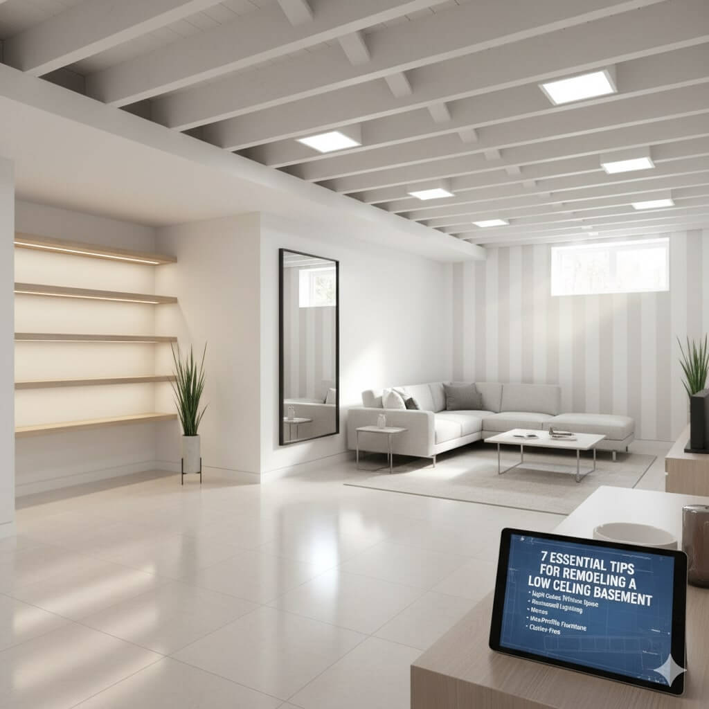 7 Essential Tips for Remodeling a Low Ceiling Basement