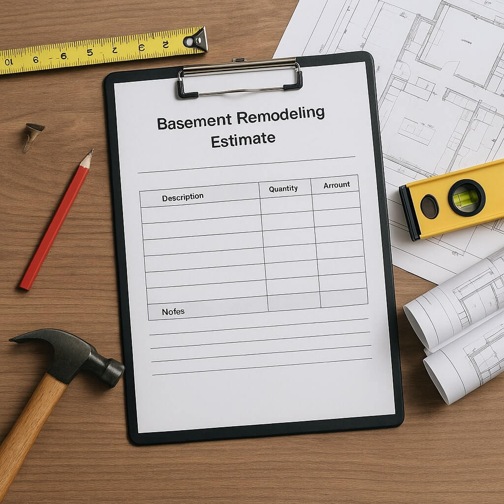 7 Essential Elements for a Basement Remodeling Estimate Template