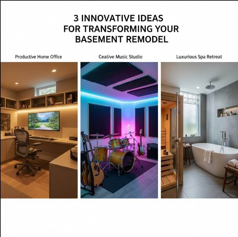 3 Innovative Ideas for Transforming Your Basement Remodel