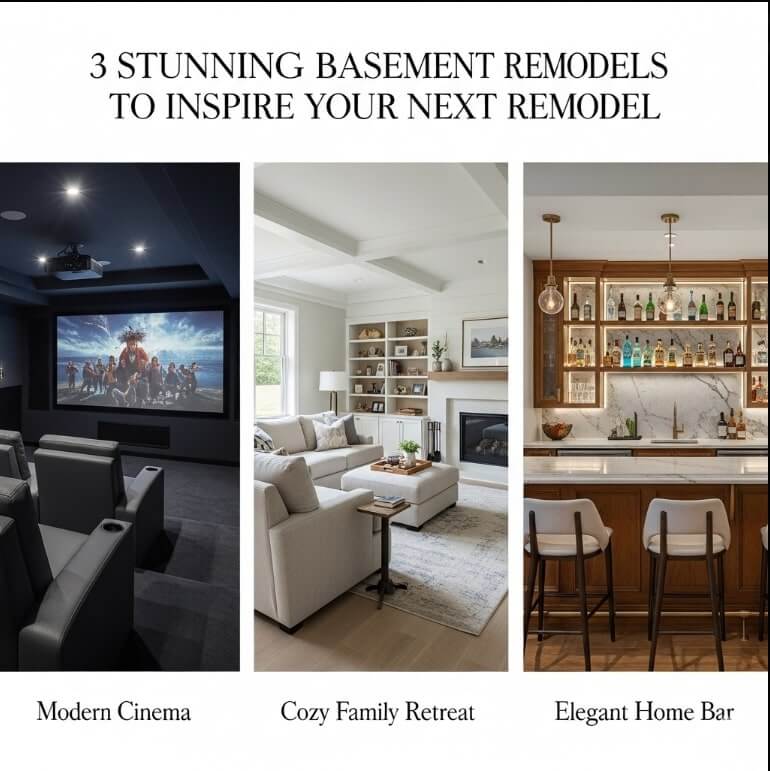 3 Stunning Basement Remodels to Inspire Your Next Remodel